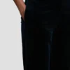 Pantaloni Alina din catifea de culoare midnight Pantaloni Alina din catifea de culoare midnight