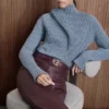 Pantaloni Alina din piele în nuanța burgundy Pantaloni Alina din piele în nuanța burgundy