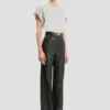 Pantaloni Alina din piele, negri Pantaloni Alina din piele, negri