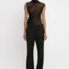 Pantaloni clasici croiți în negru Pantaloni clasici croiți în negru