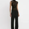 Pantaloni clasici croiți în negru Pantaloni clasici croiți în negru