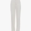 Pantaloni croiți cu croi drept, de culoare ivoriu Pantaloni croiți cu croi drept, de culoare ivoriu
