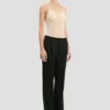 Pantaloni croiți cu croi drept, negri Pantaloni croiți cu croi drept, negri