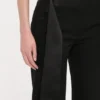 Pantaloni cu bandă din satin, negri Pantaloni cu bandă din satin, negri