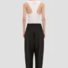 Pantaloni cu croi curbat, negri Pantaloni cu croi curbat, negri