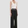 Pantaloni cu inserții transparente, negri Pantaloni cu inserții transparente, negri
