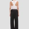 Pantaloni cu inserții transparente, negri Pantaloni cu inserții transparente, negri
