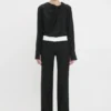 Pantaloni cu panouri laterale, negri Pantaloni cu panouri laterale, negri