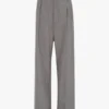 Pantaloni cu talie plisată în culoarea nichel Pantaloni cu talie plisată în culoarea nichel