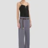 Pantaloni drepți cu pliuri, în culoarea flint Pantaloni drepți cu pliuri, în culoarea flint