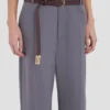 Pantaloni drepți cu pliuri, în culoarea flint Pantaloni drepți cu pliuri, în culoarea flint