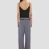 Pantaloni drepți cu pliuri, în culoarea flint Pantaloni drepți cu pliuri, în culoarea flint