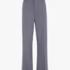 Pantaloni drepți cu pliuri, în culoarea flint Pantaloni drepți cu pliuri, în culoarea flint