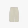 Pantaloni scurți croiți în culoarea ivoriu Pantaloni scurți croiți în culoarea ivoriu
