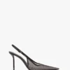 Pantofi cu toc stiletto și baretă în spate The Victoria 100 din plasă neagră Pantofi cu toc stiletto și baretă în spate The Victoria 100 din plasă neagră