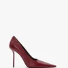 Pantofi cu toc stiletto The Victoria 100 din piele burgundă Pantofi cu toc stiletto The Victoria 100 din piele burgundă