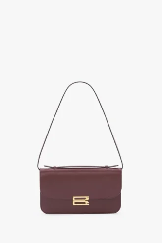 Pochette Dorian din piele burgundă