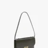 Pochette Dorian din piele de culoare măslin închis