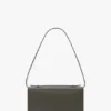 Pochette Dorian din piele de culoare măslin închis