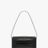 Pochette Dorian din piele neagră cu relief Pochette Dorian din piele neagră cu relief