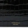 Pochette Dorian din piele neagră cu relief Pochette Dorian din piele neagră cu relief