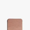 Portcard tip plic din piele cu imprimeu de crocodil roz pudrat Portcard tip plic din piele cu imprimeu de crocodil roz pudrat