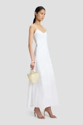 Portofino Dia Clutch din piele de culoare ivoriu