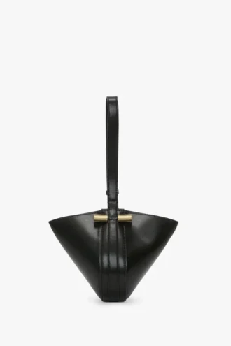 Portofino dia clutch din piele neagră