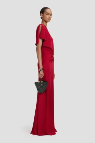 Portofino dia clutch din piele neagră