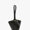Portofino dia clutch din piele neagră Portofino dia clutch din piele neagră