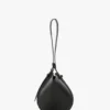 Portofino dia clutch din piele neagră Portofino dia clutch din piele neagră