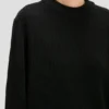 Pulover cu croială lejeră, negru Pulover cu croială lejeră, negru