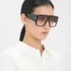 Rama supradimensionată din acetat moale, de formă pătrată, în culoarea albastră Rama supradimensionată din acetat moale, de formă pătrată, în culoarea albastră