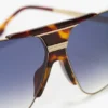 Rama supradimensionată din metal și acetat în nuanța Gold Havana Rama supradimensionată din metal și acetat în nuanța Gold Havana
