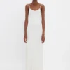 Rochie cami lungă până la podea, de culoare ivoriu Rochie cami lungă până la podea, de culoare ivoriu