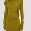 Rochie cu drapaj la gât, închisă, în nuanța Moss Rochie cu drapaj la gât, închisă, în nuanța Moss
