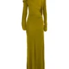 Rochie cu drapaj la gât, închisă, în nuanța Moss Rochie cu drapaj la gât, închisă, în nuanța Moss