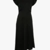 Rochie cu umeri răsuciți în negru Rochie cu umeri răsuciți în negru