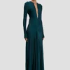 Rochie decupată în culoarea verde-albastru închis Rochie decupată în culoarea verde-albastru închis