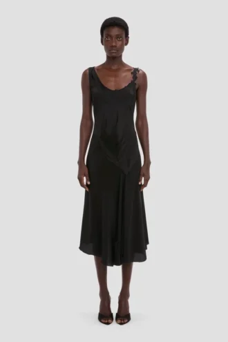 Rochie din dantelă, negru