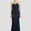 Rochie drapată din dantelă, culoare midnight Rochie drapată din dantelă, culoare midnight