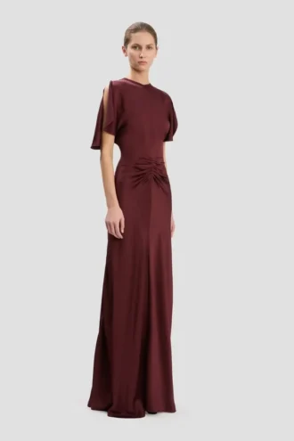 Rochie Isabella în culoarea burgund Rochie Isabella în culoarea burgund