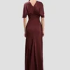 Rochie Isabella în culoarea burgund Rochie Isabella în culoarea burgund