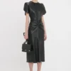 Rochie midi Bela din piele, în culoarea neagră Rochie midi Bela din piele, în culoarea neagră