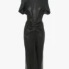 Rochie midi Bela din piele, în culoarea neagră Rochie midi Bela din piele, în culoarea neagră