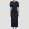 Rochie midi Bela în albastru închis