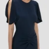 Rochie midi Bela în albastru închis