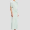 Rochie midi Bela în culoarea acvamarin