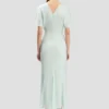 Rochie midi Bela în culoarea acvamarin