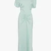 Rochie midi Bela în culoarea acvamarin